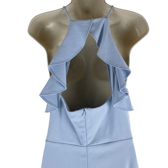 Amanda Uprichard Breeze Cia Mini Dress Ruffle Light Blue Size M - Picture 7 of 9